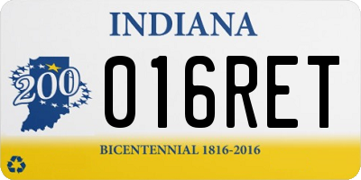 IN license plate 016RET