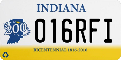 IN license plate 016RFI