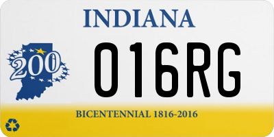 IN license plate 016RG