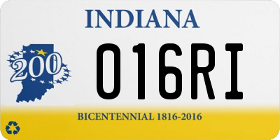 IN license plate 016RI