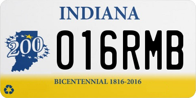 IN license plate 016RMB