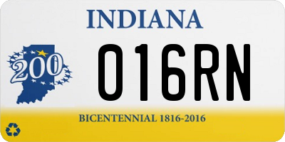 IN license plate 016RN