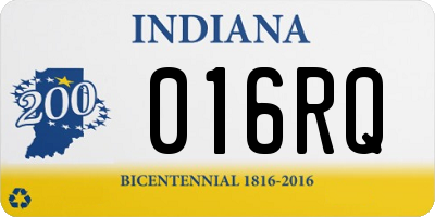 IN license plate 016RQ
