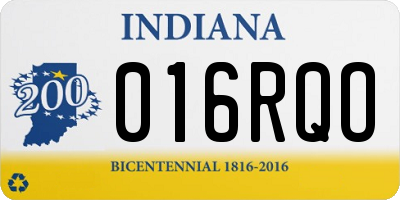 IN license plate 016RQO
