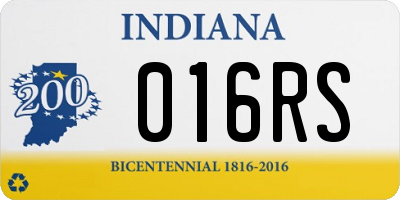 IN license plate 016RS