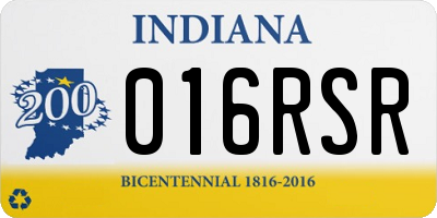 IN license plate 016RSR