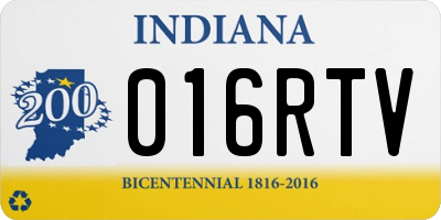 IN license plate 016RTV