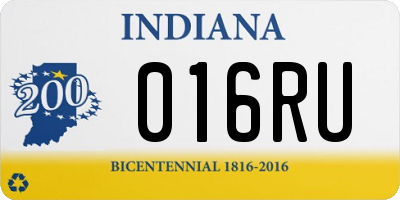 IN license plate 016RU