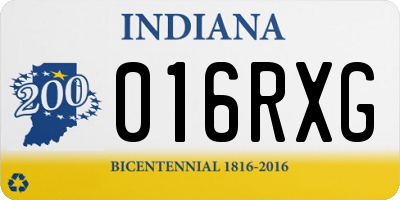 IN license plate 016RXG