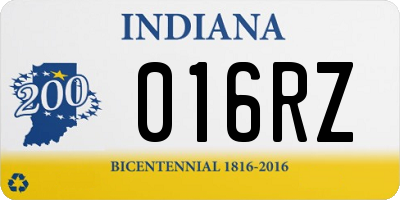 IN license plate 016RZ