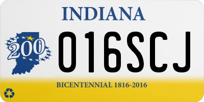 IN license plate 016SCJ