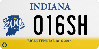 IN license plate 016SH