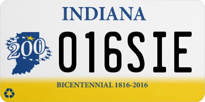 IN license plate 016SIE