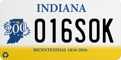 IN license plate 016SOK