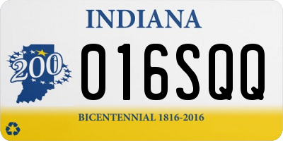 IN license plate 016SQQ