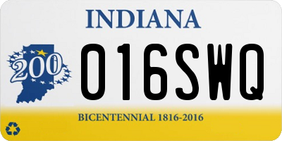 IN license plate 016SWQ