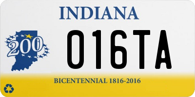 IN license plate 016TA