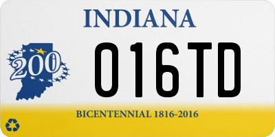 IN license plate 016TD