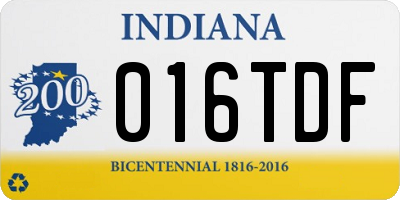 IN license plate 016TDF