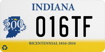 IN license plate 016TF