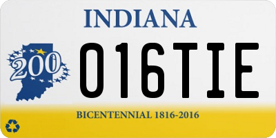 IN license plate 016TIE