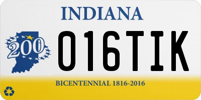 IN license plate 016TIK