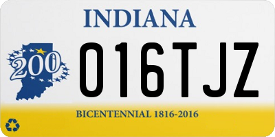 IN license plate 016TJZ