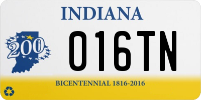 IN license plate 016TN