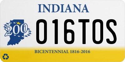 IN license plate 016TOS