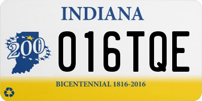 IN license plate 016TQE