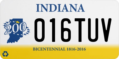 IN license plate 016TUV