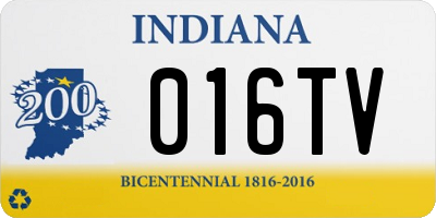 IN license plate 016TV