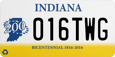 IN license plate 016TWG