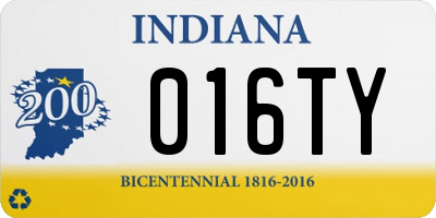IN license plate 016TY