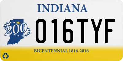 IN license plate 016TYF