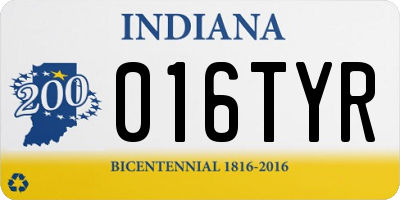 IN license plate 016TYR
