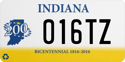 IN license plate 016TZ