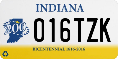 IN license plate 016TZK