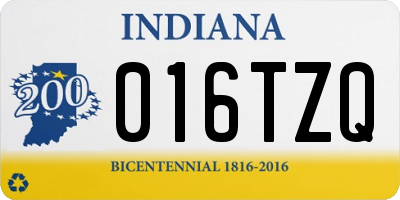 IN license plate 016TZQ