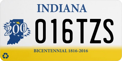 IN license plate 016TZS