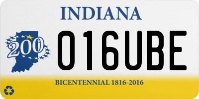 IN license plate 016UBE