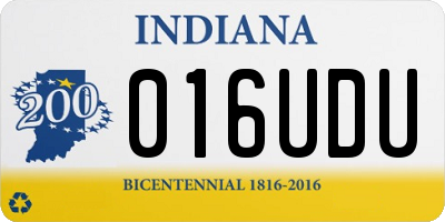 IN license plate 016UDU
