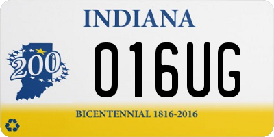 IN license plate 016UG