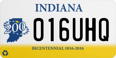 IN license plate 016UHQ