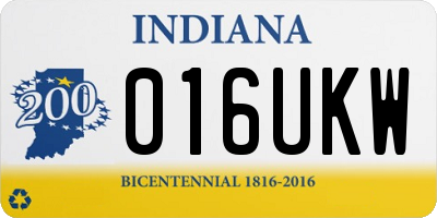 IN license plate 016UKW