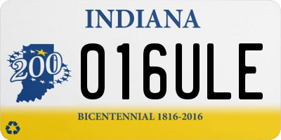 IN license plate 016ULE