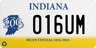 IN license plate 016UM