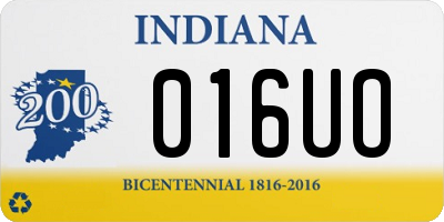 IN license plate 016UO