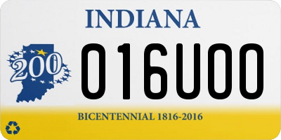 IN license plate 016UOO