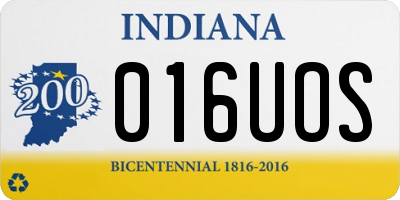 IN license plate 016UOS